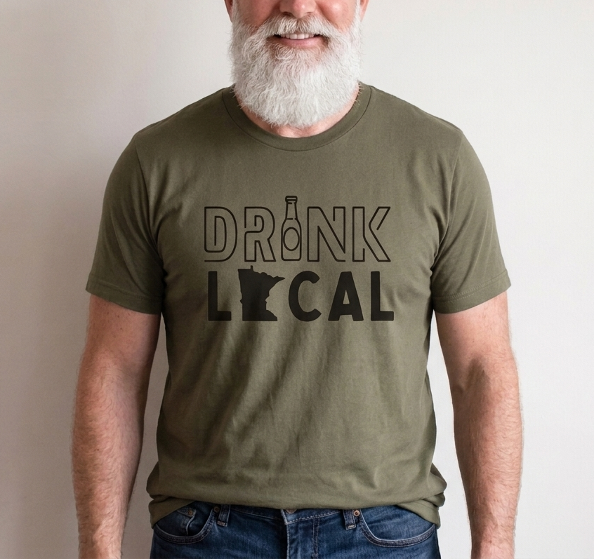 Custom Drink Local Minnesota tee