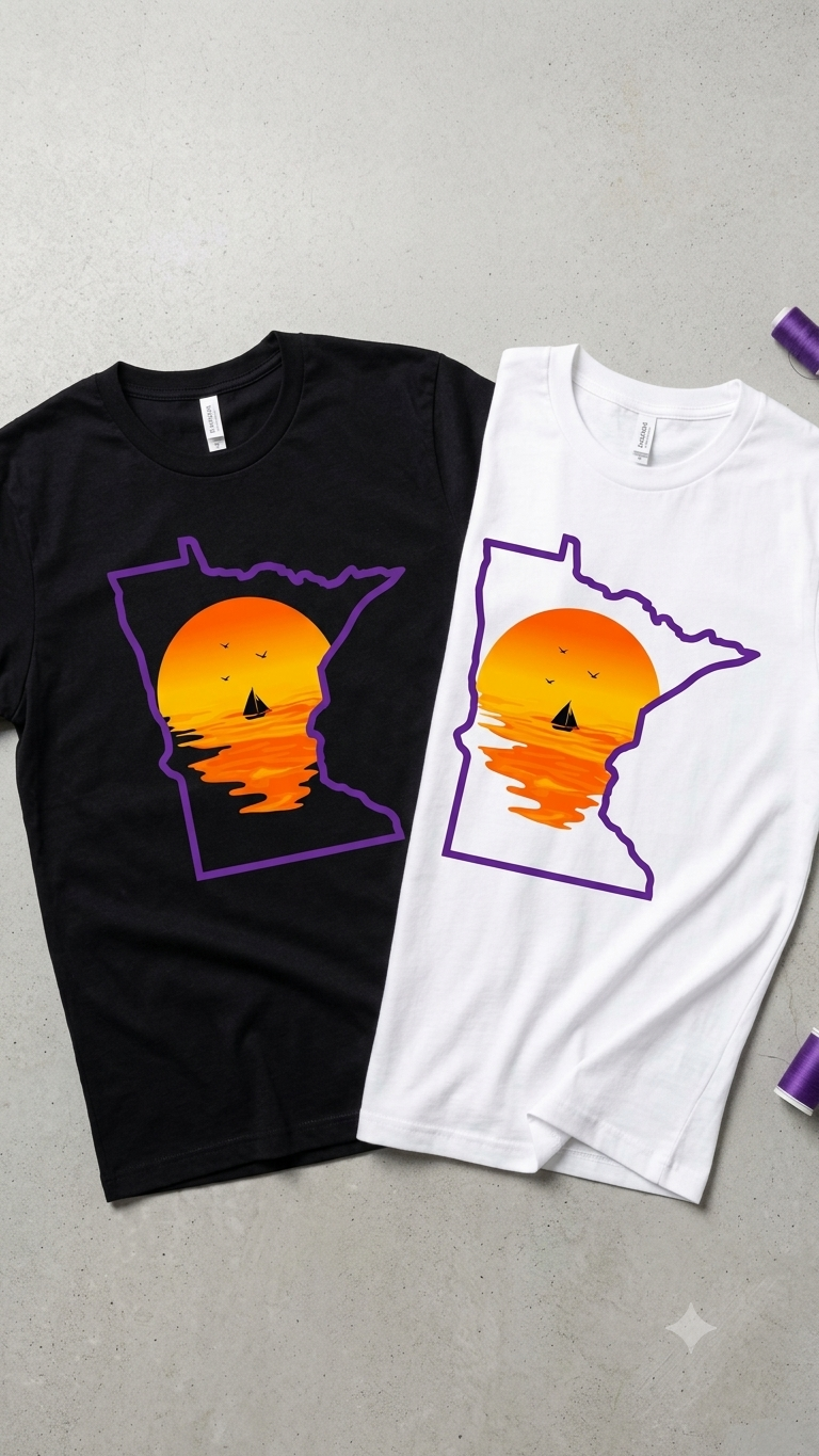 Custom Minnesota sunset design