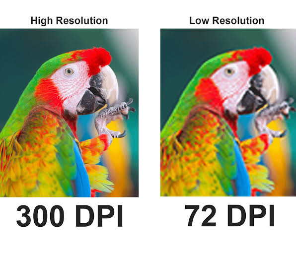 Close-up comparison of a sharp print versus a blurry, low-resolution print